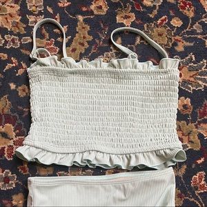 Kortni Jean seafoam green girls 2 piece swim.